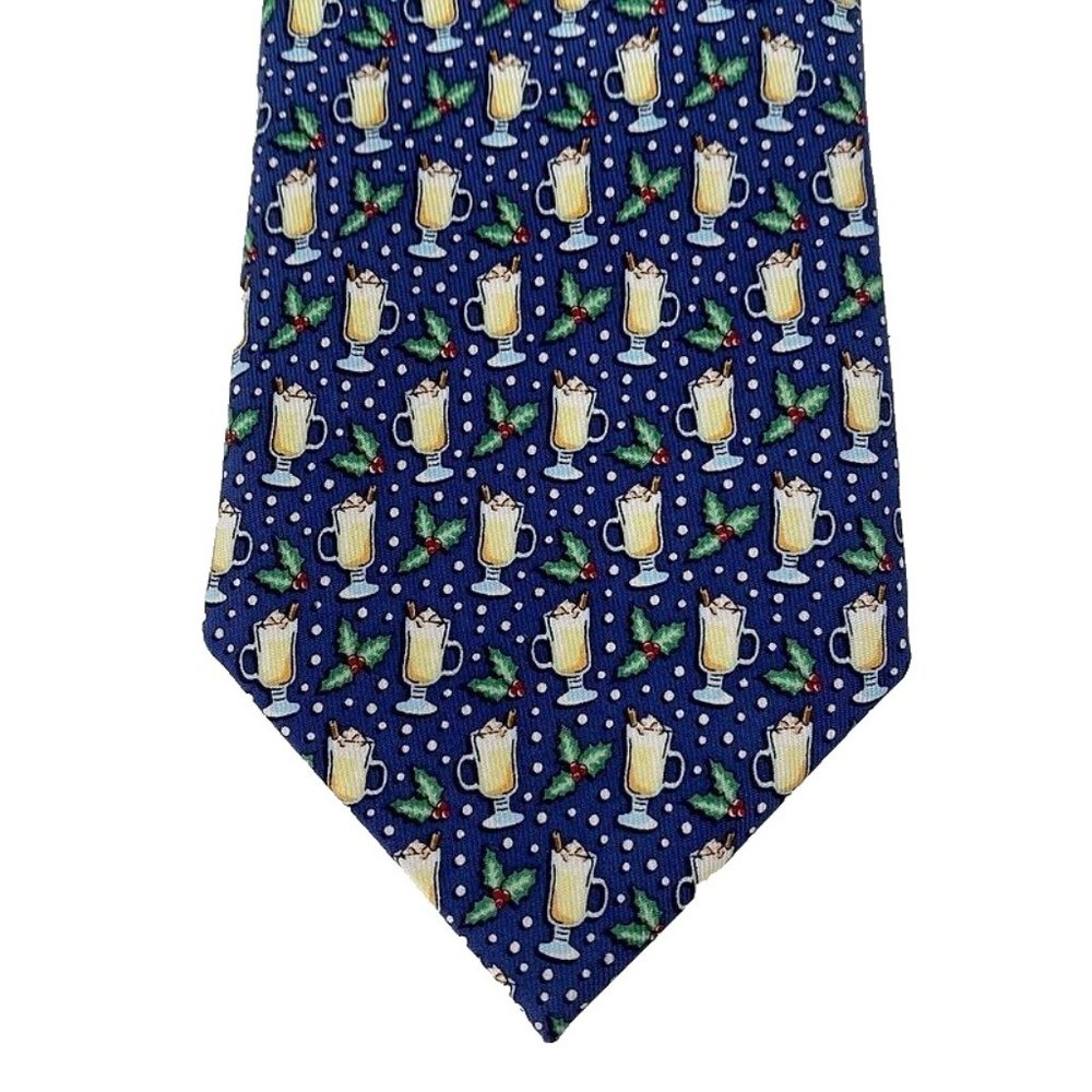 Vineyard Vines EGGNOGG Moonshine Silk Tie Christmas Holiday Party Mens $85
